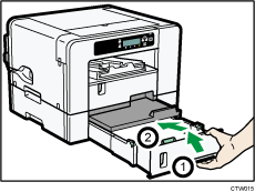 Ilustração da unidade de alimentação de papel