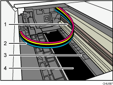 иллюстрация внутренних компонентов аппарата с пронумерованными сносками