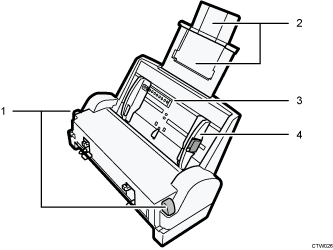 иллюстрация многофункционального обходного лотка с пронумерованными сносками