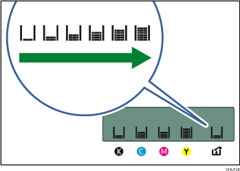 illustration of ink collector unit status