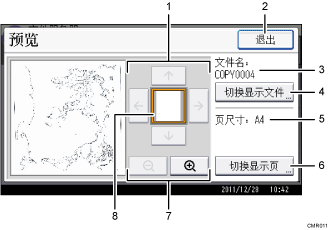 已编号的操作面板屏幕插图