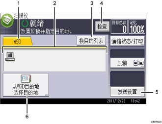 已编号的操作面板屏幕插图