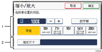 已编号的操作面板屏幕插图