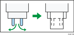 Illustration of loading narrow paper