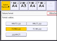 Abbildung Bedienfeld-Display