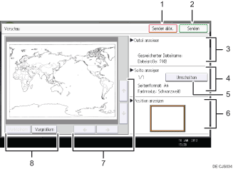 Nummerierte Abbildung Bedienfeld-Display