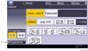 Nummerierte Abbildung Bedienfeld-Display