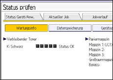 Abbildung Bedienfeld-Display