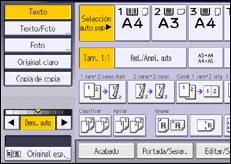 Ilustración de la pantalla panel de mandos