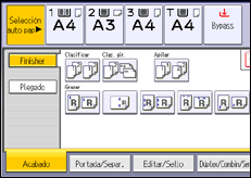 Ilustración de la pantalla panel de mandos