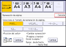 Ilustración de la pantalla panel de mandos