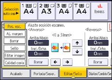 Ilustración de la pantalla panel de mandos