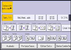 Ilustración de la pantalla panel de mandos