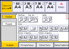 Ilustración de la pantalla panel de mandos