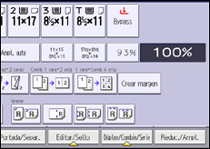 Ilustración de la pantalla panel de mandos
