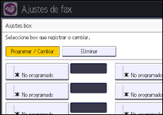 Ilustración de la pantalla panel de mandos