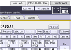 Ilustración de la pantalla panel de mandos