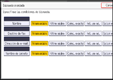 Ilustración de la pantalla panel de mandos