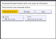 Ilustración de la pantalla panel de mandos