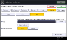Ilustración de la pantalla panel de mandos