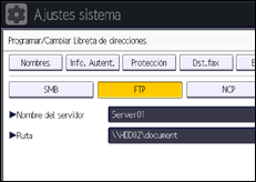 Ilustración de la pantalla panel de mandos