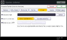 Ilustración de la pantalla panel de mandos