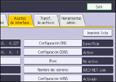 ilustración de la pantalla del panel de operaciones