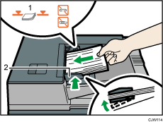 Ilustración de rótulo numerada del ADF