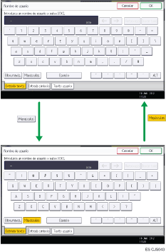 Ilustración de teclas