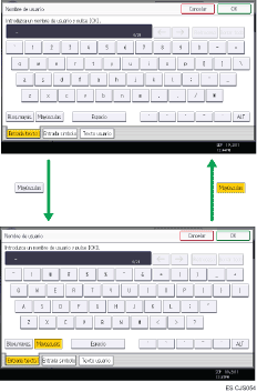 Ilustración de teclas