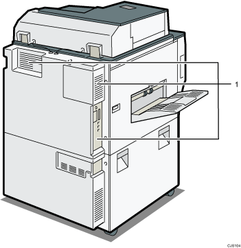 Ilustración de la unidad principal, ilustración con llamadas numeradas