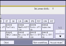Illustration de l'écran du panneau de commande