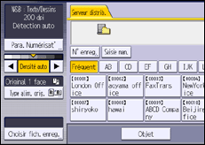 Illustration de l'écran du panneau de commande