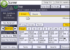 Illustration de l'écran du panneau de commande