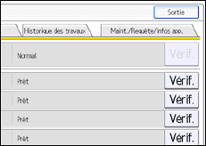 Illustration de l'écran du panneau de commande
