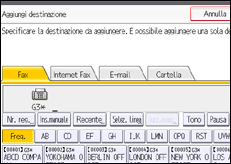 Illustrazione schermata pannello di controllo