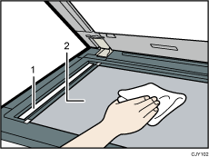 Illustrazione numerata vetro di esposizione