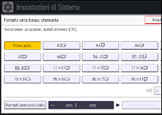 Illustrazione schermata pannello di controllo