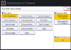 Illustrazione schermata pannello di controllo
