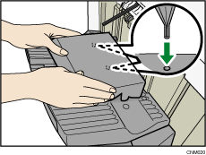 Illustrazione vassoio basculante finisher