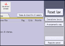 Illustrazione schermata pannello di controllo