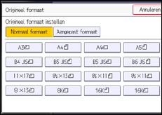 Schermafbeelding bedieningspaneel