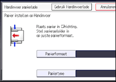 Schermafbeelding bedieningspaneel