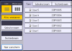 Schermafbeelding bedieningspaneel