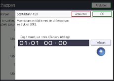 Schermafbeelding bedieningspaneel