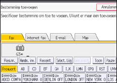 Schermafbeelding bedieningspaneel