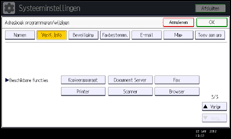 Schermafbeelding bedieningspaneel