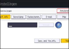 Schermafbeelding bedieningspaneel