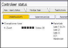 Schermafbeelding bedieningspaneel