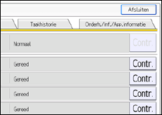Schermafbeelding bedieningspaneel